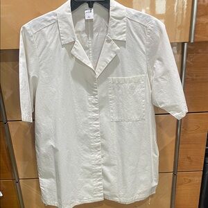 Melrose and Market Short Sleeve Notch Collar Button-Down